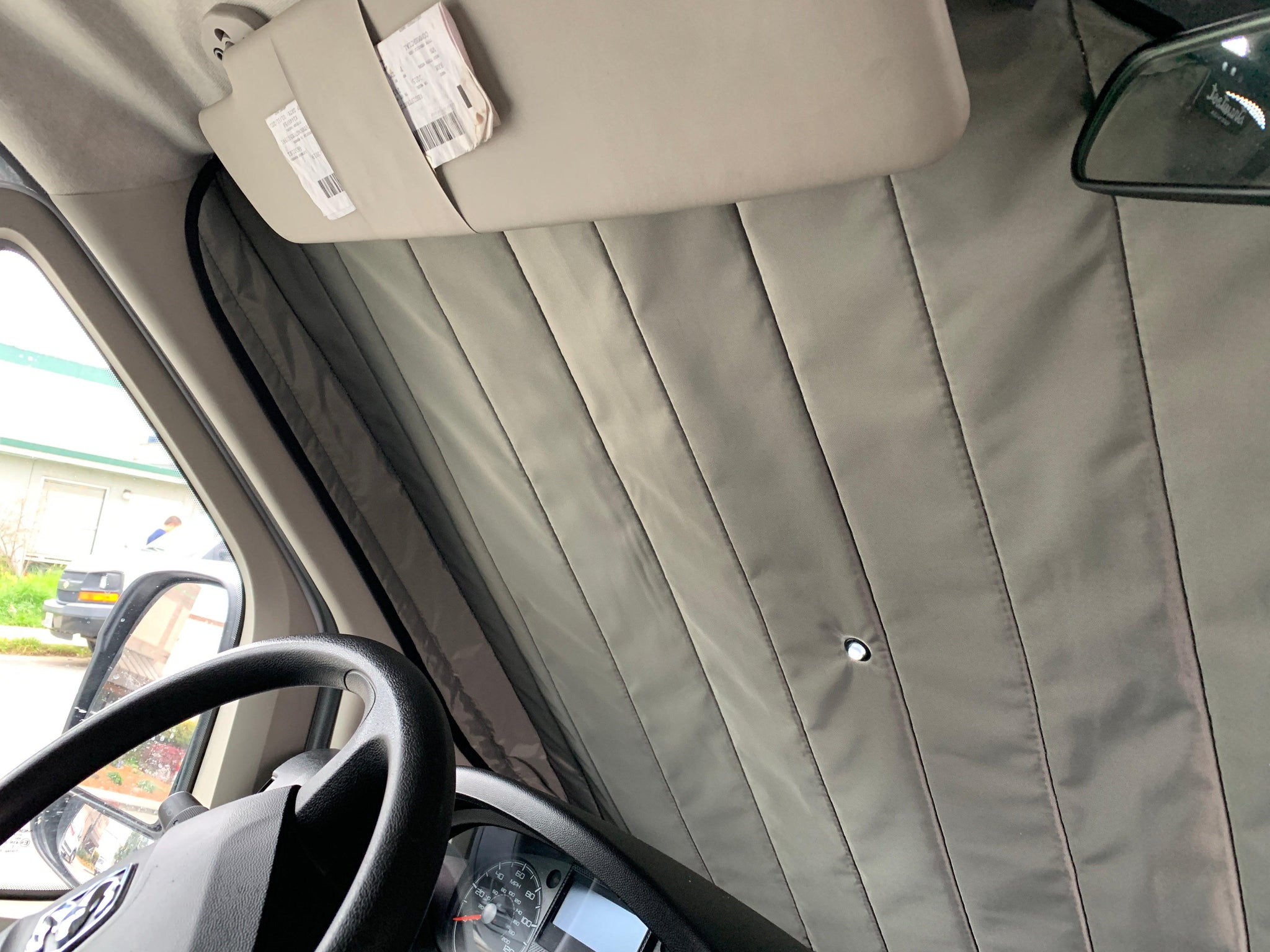 High-End Motorsports Windshield Sun Shade Set For Dodge Ram Promaster 2014-2025 (No Mirror Cutout)