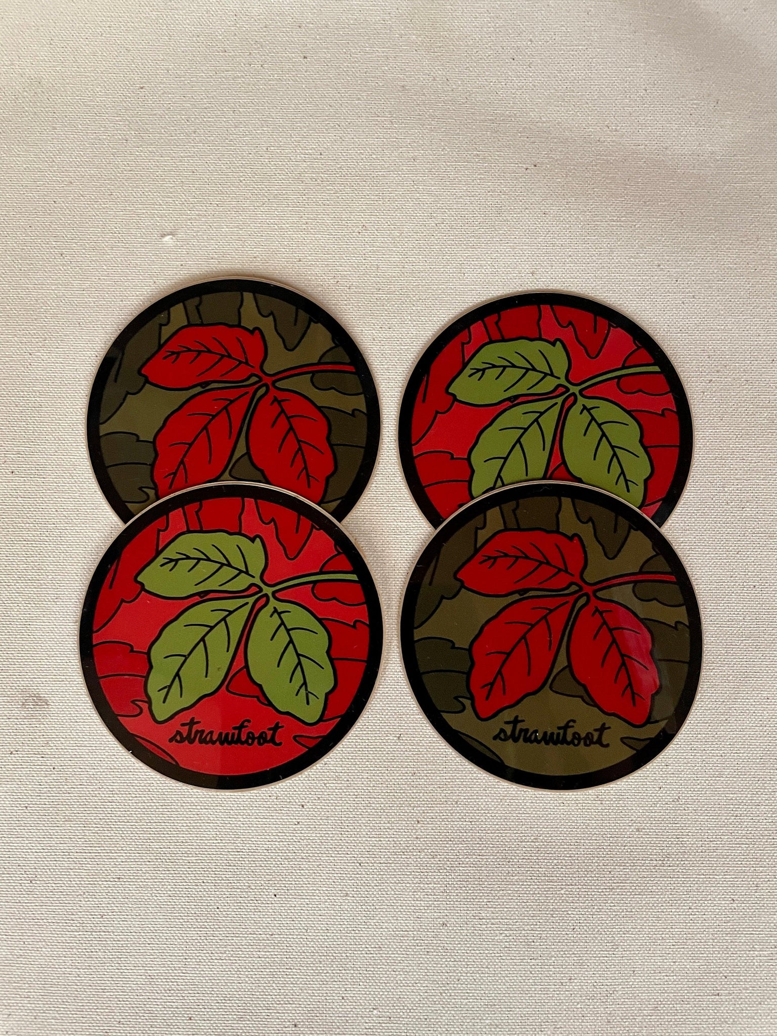 Poison Oak Stickers Strawfoot Handmade